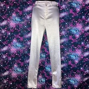 Rehab Lab White Satin Jeans